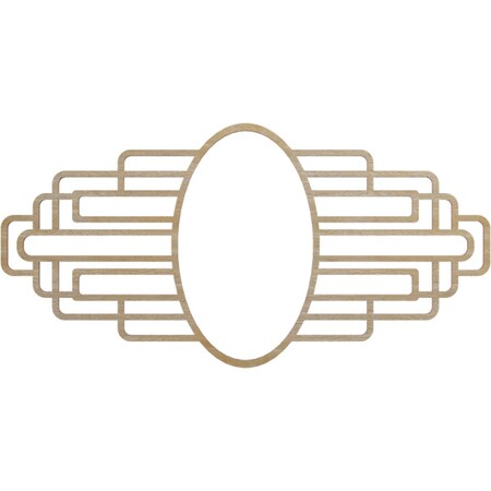 Ekena Millwork Elizabeth Wood Fretwork Pierced Ceiling Medallion, Hickory, 22"W x 11"H x 6"IW x 10 3/8"IH x 3/8"T CMWP22X11X0375EBHI
